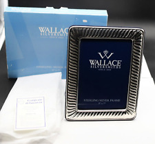 Wallace Sterling Silver 925 Picture Photo Frame 5”x7” Scallop + Box & COA ITALY picture