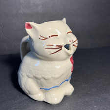 Vtg Shawnee Ceramic Puss 'n Boots Cream Pitcher Hand Painted 1940's picture