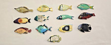 Hand Painted, Handcarved Wooden Reef Fish - Each set comes with all 13 Fish picture