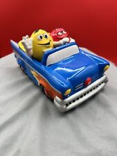 M&M's Galerie Ceramic Blue Car Hot Rod Roadster Candy Dish Collectible 2002 picture