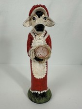 Rare Vintage Cow Dressed In A Red Dress And White Apron, Holding A Pie picture