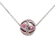 18K Purple Gold & Purplish Fresh Water Pearl Necklace picture