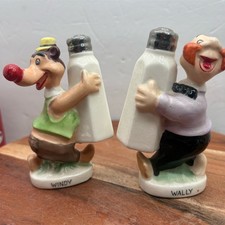 Vintage Windy & Wally Salt & Pepper Shakers Set of 2 Walter Lantz Cartoon picture