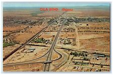 c1960's Bird's Eye View Of Gila River Gila Bend Arizona AZ Unposted Postcard picture