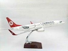 Turkish 737 Large Plane ✈️ Model Airplane Apx 45 Cm Solid Resin picture