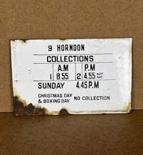 VTG Porcelain British Postal Collection 6x4” Sign 9 HORDON UK England RARE HTF picture