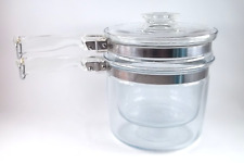 Vintage Pyrex Flameware #6283 Glass Double Boiler, 2 Quart picture