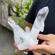 1lb Natural Clear White Quartz Crystal Cluster Rough Healing Specimen picture