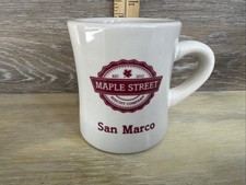 Maple Street Biscuit Company Ceramic Coffee Mug Red & White San Marco Rare picture