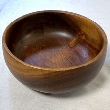 Vintage Signed Patrick LeRoy Coito Sr Honokaa Hawaii Koa Wood Hand-Turned Bowl picture