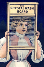 1880s-90s The Crystal Wash Board H.T. Harmon Agricultural Tools Wooden Ware P200 picture