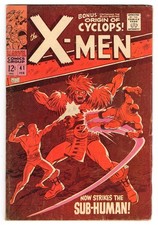X-Men 41 1968 Marvel Comics VG+ 4.5 1st App Grotesk Cyclops Jean Grey Beast picture