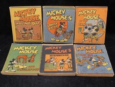 #73 Mickey Mouse Walt Disney 6 Book Set of 1934 Wee Little Books picture
