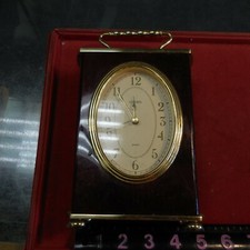  Vintage LINDEN  CARRIAGE QUARTZ CLOCK --needs battery picture