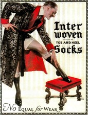 J.C Leyendecker Vintage Interwoven Socks Poster 🌟 24x36” c1930s Art Print picture