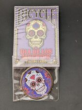 Bicycle Dia De Los Muertos playing cards Purple with Coin - New Sealed picture