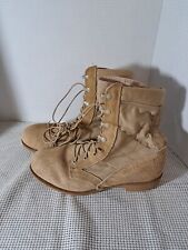 Belleville Men's 10 Wide Suede Leather Military Combat Boots Hard Toe Beige USA picture