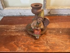 1983 Mrs. Wink Tom Clark Hand Cast Gnome Candlestick folklore - 5” Tall picture