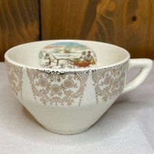 Vintage Mid-Century Flat Teacups Set of 2 picture