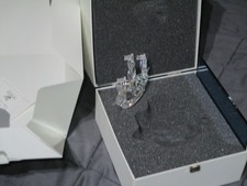 Vintage Swarovski Crystal Ship Santa Maria With Mirror & Box #162882 picture