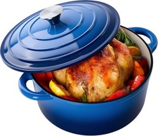 6 Quart Enameled Cast Iron Dutch Oven for Sourdough Bread, Le Creuset with Dual picture