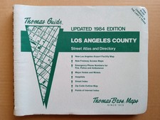 Thomas Bros Maps 1984 Los Angeles County California Street Atlas Vintage picture