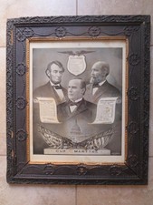 1901 FRAMED Charles Gustrine & Co. Halftone Poster 