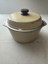 Vintage KF Kitchen Fair Almond 11” Cast Iron Aluminum Stock Pot Dutch Oven Lid picture