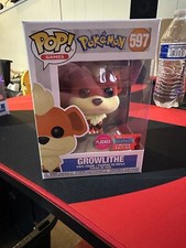 Funko Pop  Pokemon Growlithe Flocked #597 2020 Fall Convention  picture