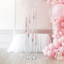 8-head Candle Holder Acrylic Clear Candle Stand for Wedding Birthday Party Decor picture