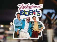 TRUMP 2024 STICKER WEEKEND AT BIDEN'S DECAL BUMPER ELECTION 5.5-INCH BY 4.8-INCH picture