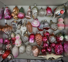 Lot 21 — Vintage Soviet Glass Christmas Tree Ornaments 40 pieces picture