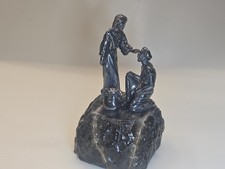 Vintage Yaacov Heller Mircale of Jesus Healing a Blind Man Scuplture Marked 925 picture
