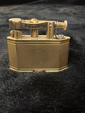 RARE DUNHILL LIGHTER SWING ARM c.1930 9k GOLD Plated ENGLAND Reg. No. 737418 picture