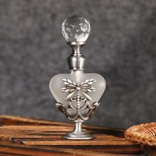 5ml Heart Perfume Bottle Vintage Gray Dragonfly Crystal Refillable Scent Bottle picture