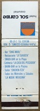 20 Strike Matchbook Cover - Hotel Sol Caribe Cozumel Mexico Vintage picture