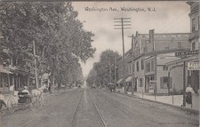 Washington Avenue New Jersey NJ Horse Buggy Trolley 1900s Postcard picture
