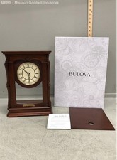 Bulova B1909 Chime Mantel Clock Wood Case Quartz Movement Original Box picture