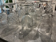 Set Of 25 Vintage Victorian Goblets In Various Etched Patterns picture