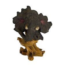 Elephant Head On Driftwood Home Decor Safari Africa Wildlife Theme picture