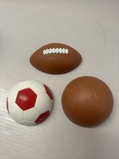 Sports balls football soccer basketbal child's room decor  Homco vtg wall plaque picture