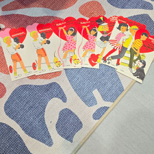 Vintage Valentine's Day Cards Lot of 7 Unused Heart Top Kids Designs picture