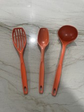 VINTAGE Foley Orange Nylon/Melamine Kitchen Utensils 70s 80s picture
