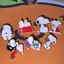 Snoopy Woodstock Metal Badge Brooch Cartoon Pin Backpack Clothing Gift Set picture