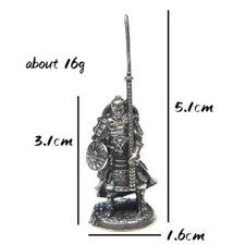 Japanese Samurai Miniature Figure Copper Warrior Metal picture