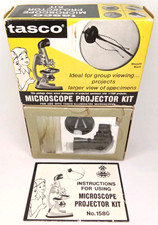 Vintage 1970s Tasco No 1580 Microscope Projector Kit With Original Box & Manual picture