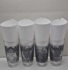 Rare 4 Bulleit Bourbon Tattoo Edition Frontier Whiskey Jess Mascetti Glasses picture