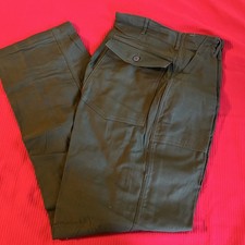 MINT 1966 Cotton Sateen OG-107 Military Utility Fatigue Pants Button Fly 34 x 35 picture