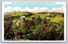 J93/ West Liberty West Virginia Postcard c1930 Birdseye State Normal College 216 picture