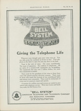 1923 AT&T Bell System Giving Telephone Life Bell Made Up of People Ad EW1 picture
